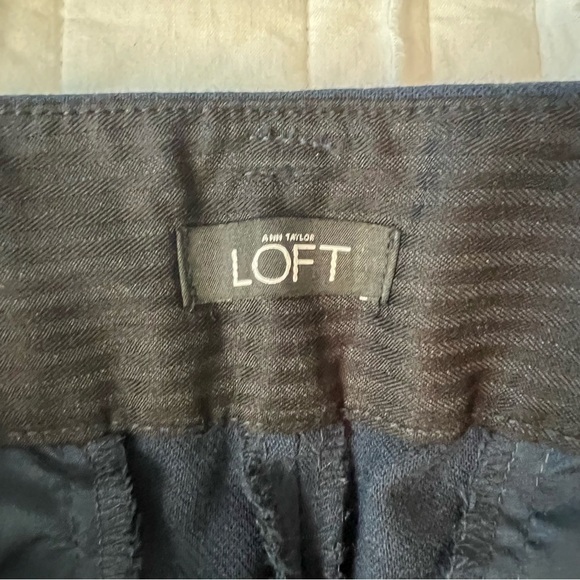 2/$30 Ann Taylor LOFT Navy Blue Julie Slacks Pants Wool Blend SZ 4 - Picture 10 of 16